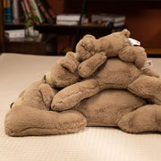 Lying Bear Plush Toy -Sleep Companion & Huggable Pillow