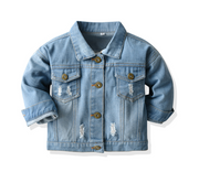 Kids Denim Jacket – Ripped Jean Coat for Boys & Girls