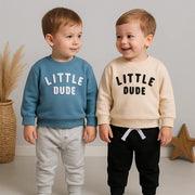 Letter Print Sweatshirt & Pants Set