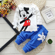 Baby Cartoon Outfit Set – Mickey Print Top and Pants