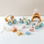 Montessori Wooden Train Toy Set