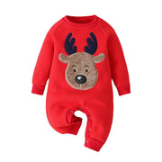 Christmas Reindeer Baby Romper | Newborn Christmas Outfit-Aristo Baby