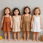 Side Pocket and Tie Strap Dress