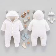 Baby Winter Velvet Footed Romper | Soft Warm Sleepwear-Aristo Baby