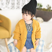  Knitted Cardigan | Winter Cotton Sweater with Pom Dots-Aristo Baby